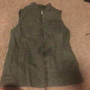 Olive green vest